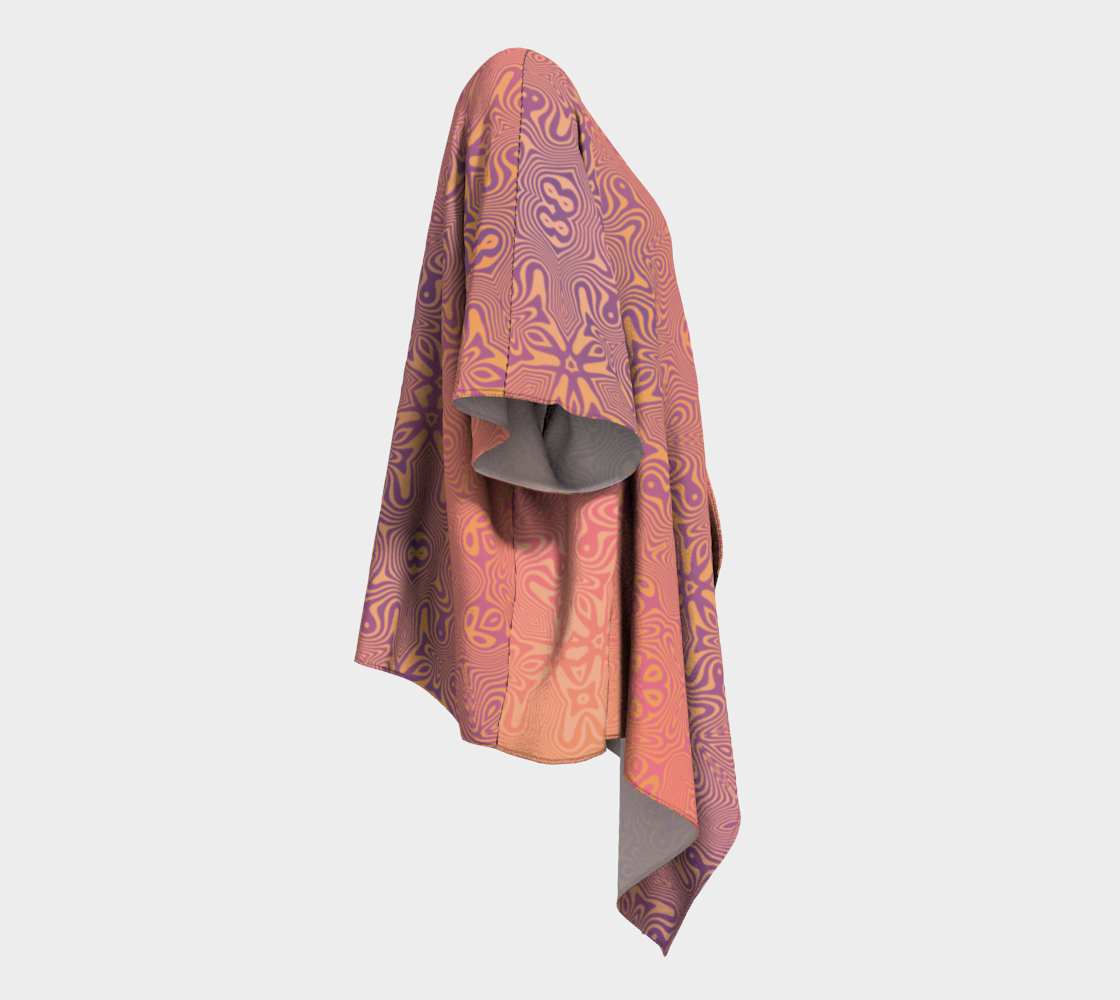 Chrysalis | Draped Kimono — Sherbet Glow