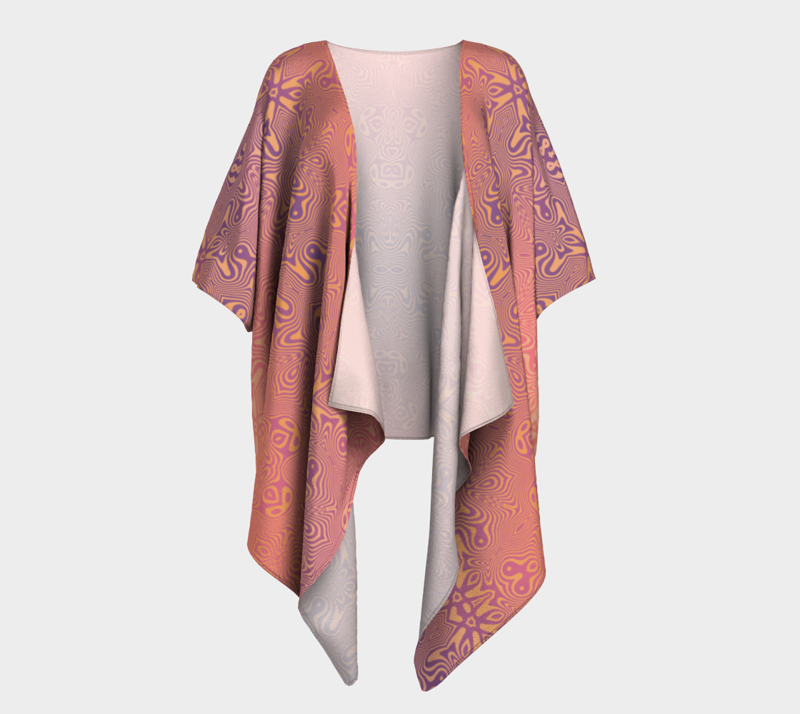 Chrysalis | Draped Kimono — Sherbet Glow