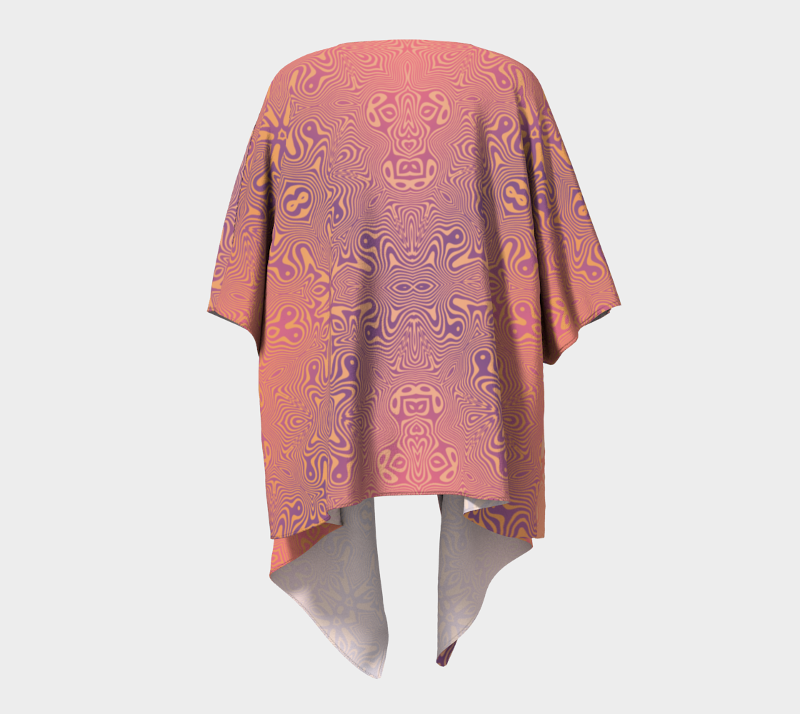 Chrysalis | Draped Kimono — Sherbet Glow